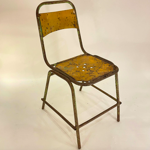 A Set of 4 French Metal Garden Chairs