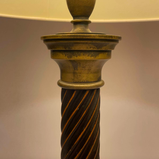 A Pair of French Column Lamps