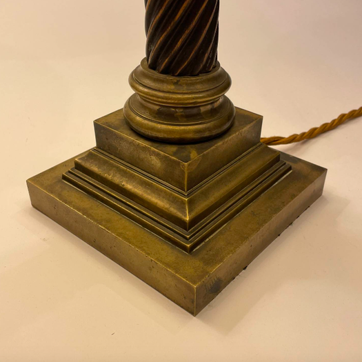 A Pair of French Column Lamps