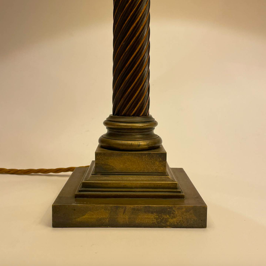 A Pair of French Column Lamps