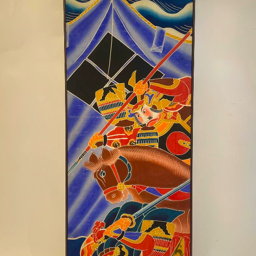 A Matched Pair of Japanese Screen Print Panels