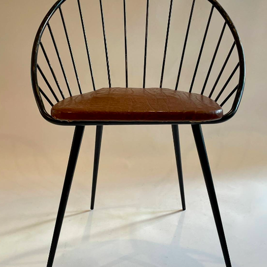 A Pair of Metal Corbeille Chairs