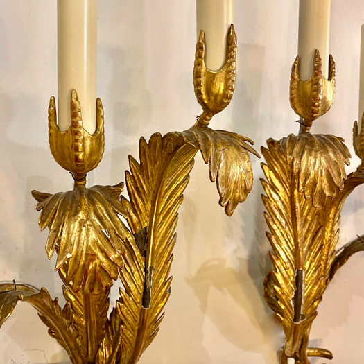 A Pair of Gilded Wall Lights