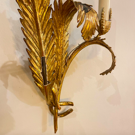 A Pair of Gilded Wall Lights