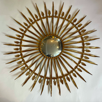 A Spanish Gilt Starburst Mirror