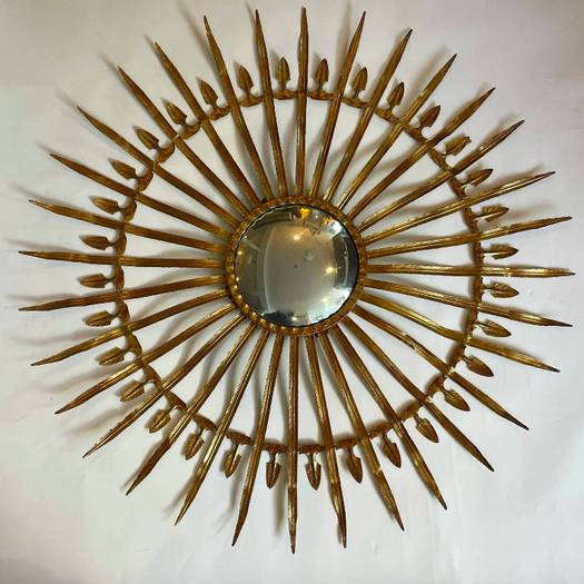 A Spanish Gilt Starburst Mirror