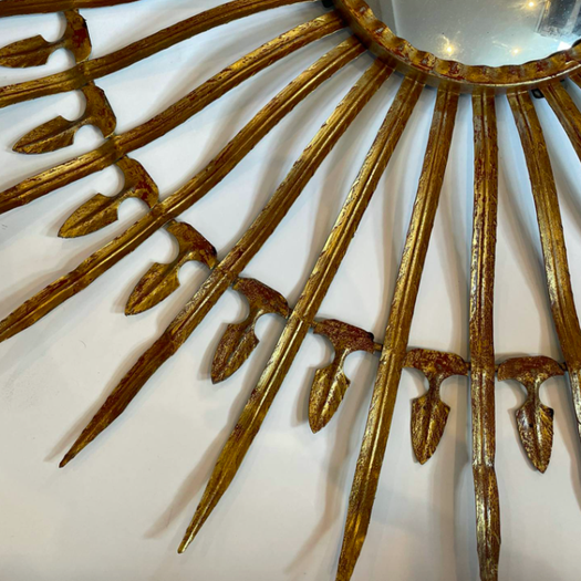 A Spanish Gilt Starburst Mirror