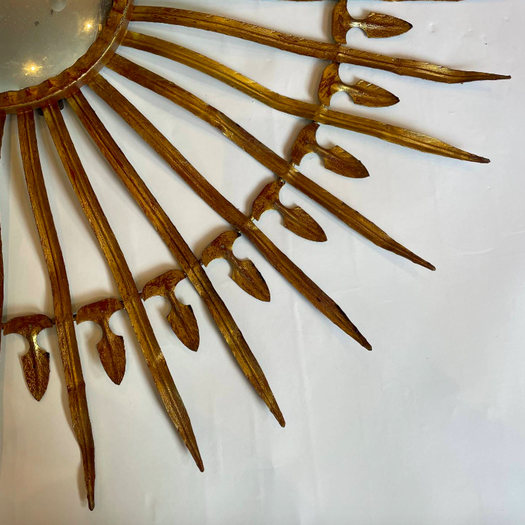 A Spanish Gilt Starburst Mirror