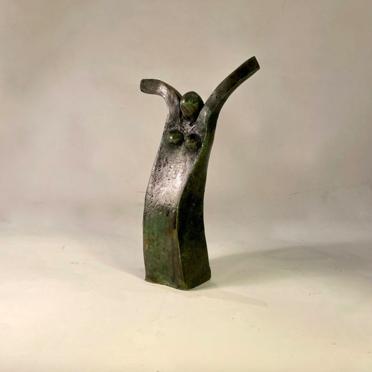 Bronze Sculpture of Jubilant Woman