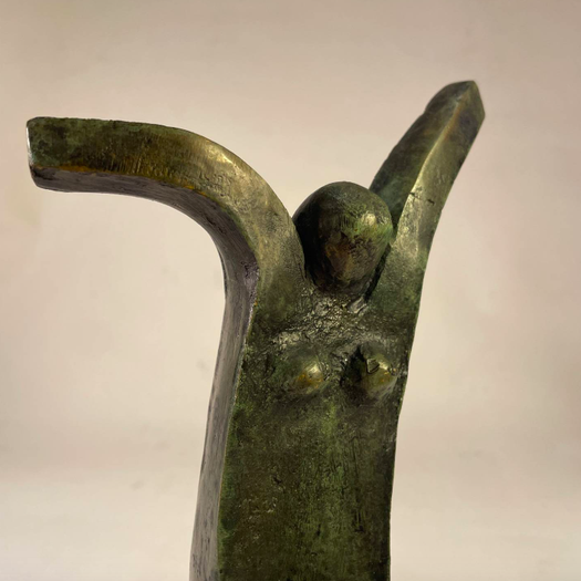 Bronze Sculpture of Jubilant Woman