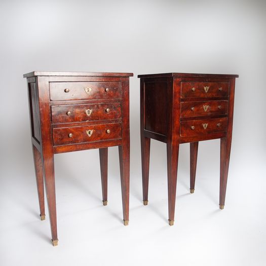 A Pair of French 19th Century Bedside Tables