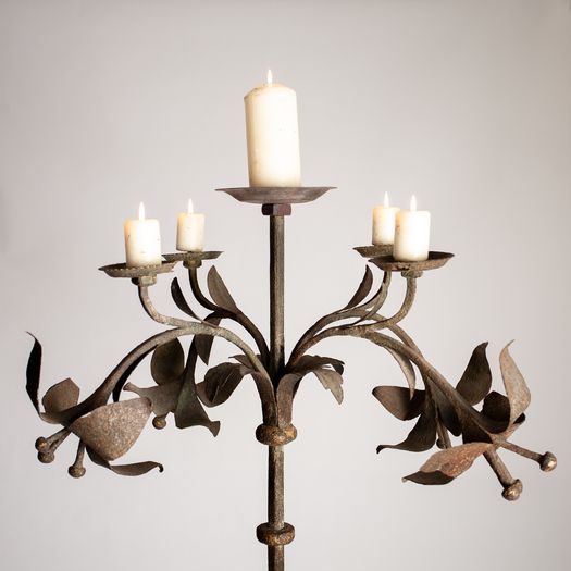 French Wrought Iron Candelabra
