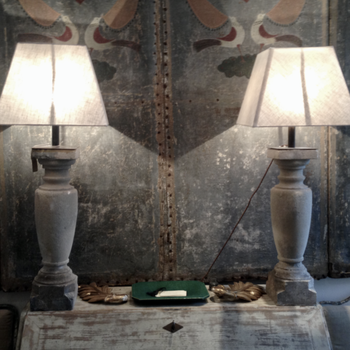 Pair of 19th Century Balustrade Lamps