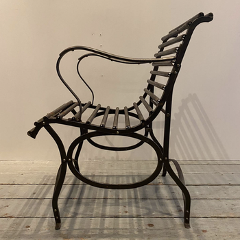 1920s French Wrought Iron Chair