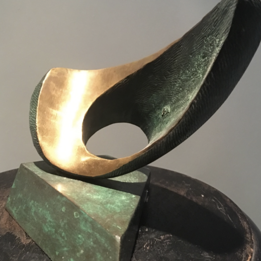 Mid Century Bronze Abstract Sculpture