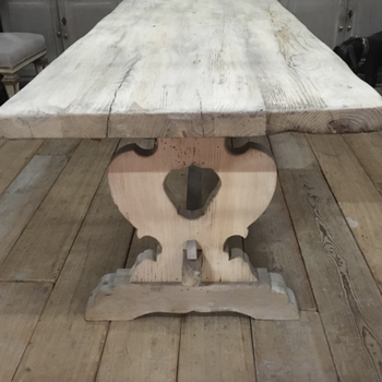 Italian Early 20th Century Bleached Oak Dining Table