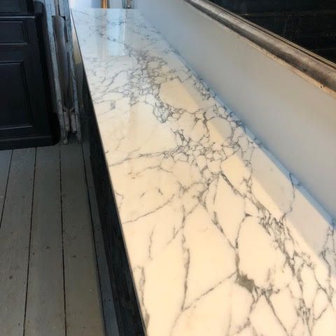 French 19th Century Wrought Iron and Marble topped Console